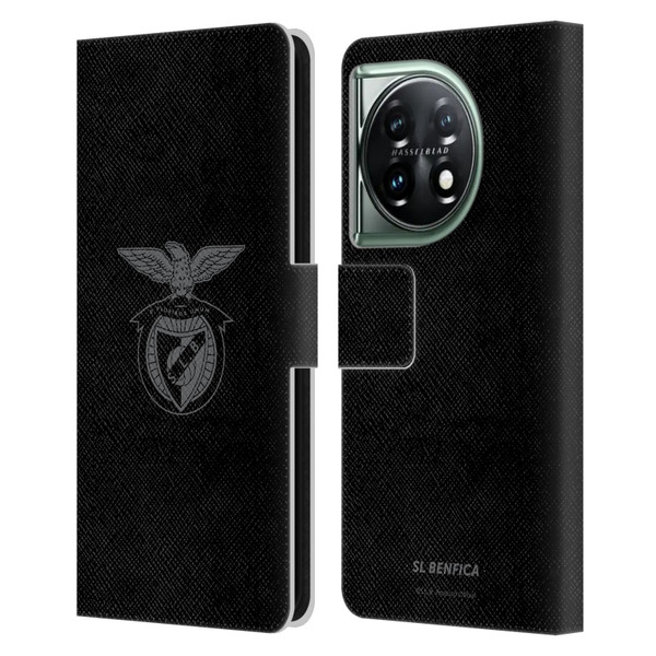 S.L. Benfica 2021/22 Crest Black Leather Book Wallet Case Cover For OnePlus 11 5G