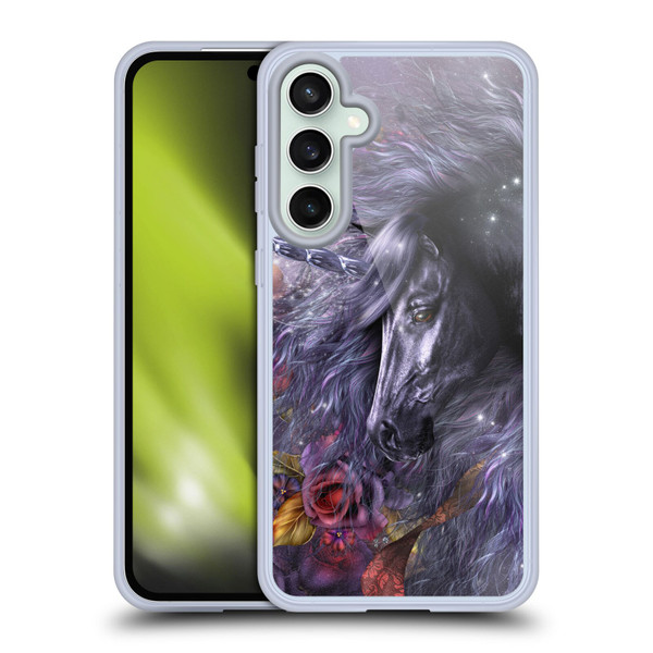 Laurie Prindle Fantasy Horse Blue Rose Unicorn Soft Gel Case for Samsung Galaxy S23 FE 5G