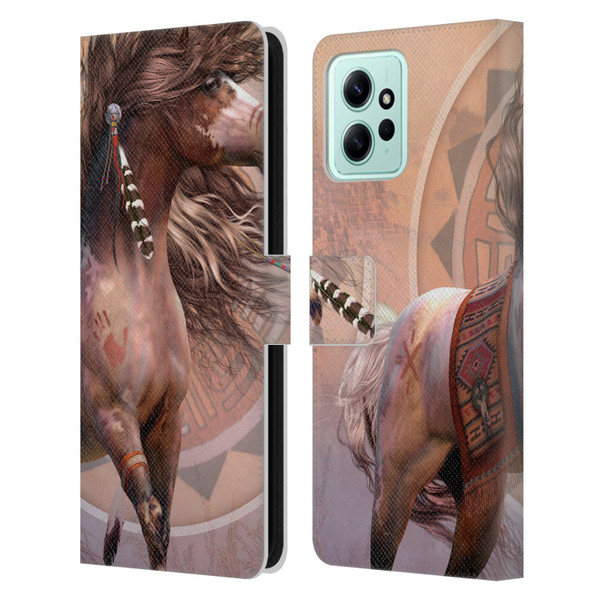 Laurie Prindle Fantasy Horse Spirit Warrior Leather Book Wallet Case Cover For Xiaomi Redmi 12