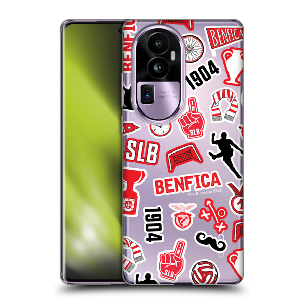 S.L. Benfica 2021/22 Crest Stickers Soft Gel Case for OPPO Reno10 Pro+
