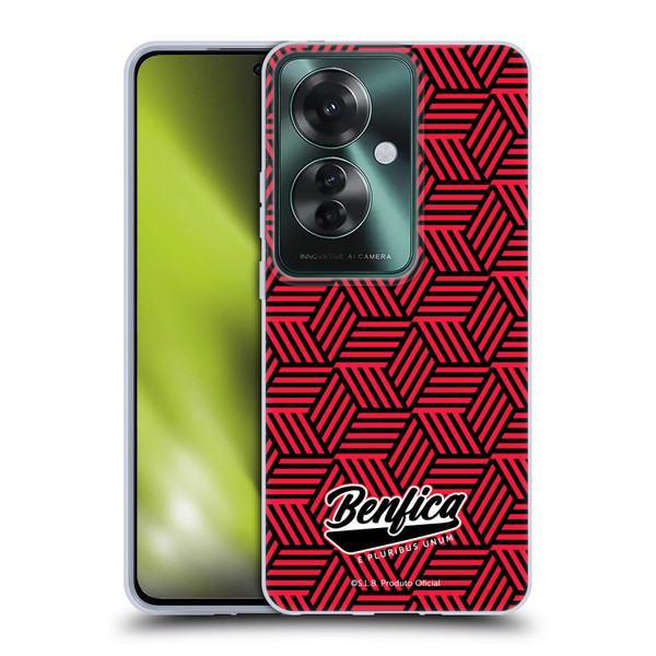 S.L. Benfica 2021/22 Crest Geometric Soft Gel Case for OPPO Reno11 F 5G / F25 Pro 5G