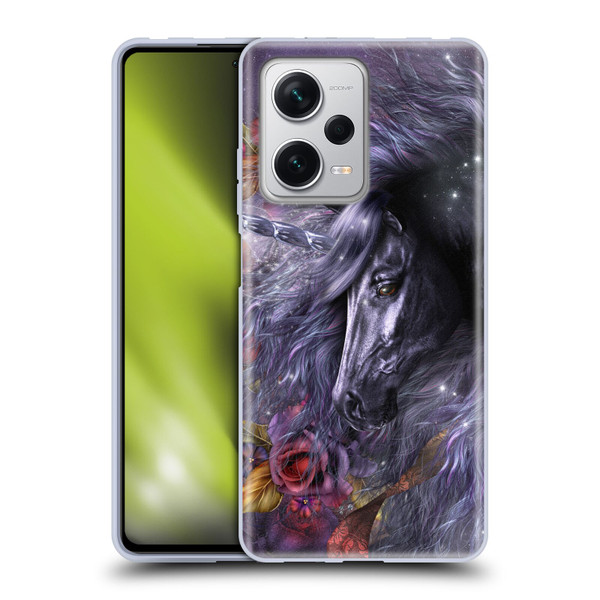 Laurie Prindle Fantasy Horse Blue Rose Unicorn Soft Gel Case for Xiaomi Redmi Note 12 Pro+ 5G