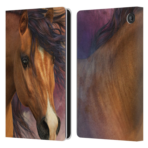 Laurie Prindle Western Stallion Flash Leather Book Wallet Case Cover For Amazon Fire 7 2022