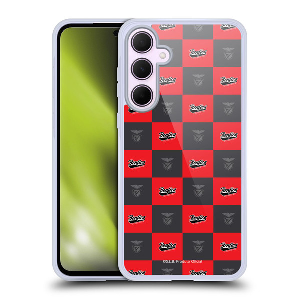 S.L. Benfica 2021/22 Crest Logo Pattern Soft Gel Case for Samsung Galaxy A35 5G