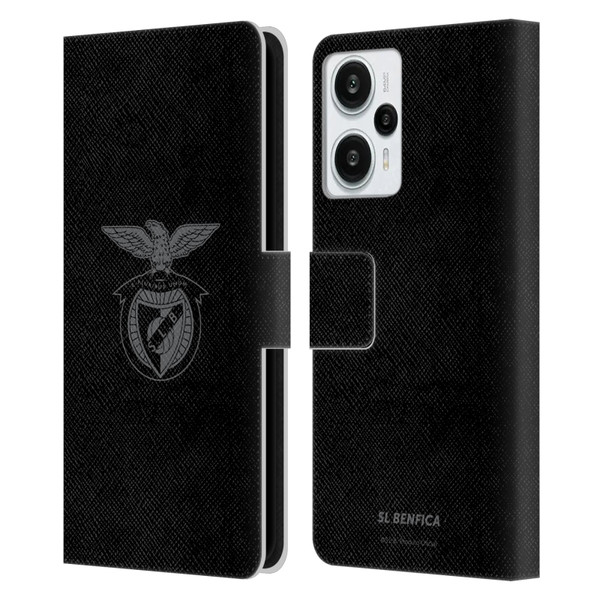 S.L. Benfica 2021/22 Crest Black Leather Book Wallet Case Cover For Xiaomi Redmi Note 12T