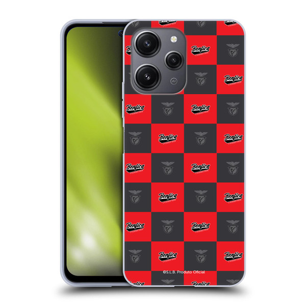 S.L. Benfica 2021/22 Crest Logo Pattern Soft Gel Case for Xiaomi Redmi 12