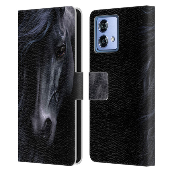 Laurie Prindle Western Stallion The Black Leather Book Wallet Case Cover For Motorola Moto G84 5G