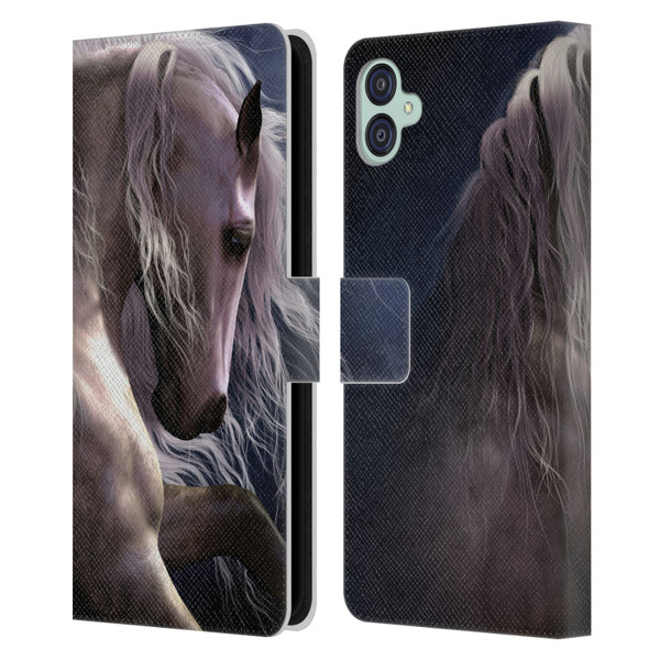 Laurie Prindle Western Stallion Night Silver Ghost II Leather Book Wallet Case Cover For Samsung Galaxy M04 5G / A04e