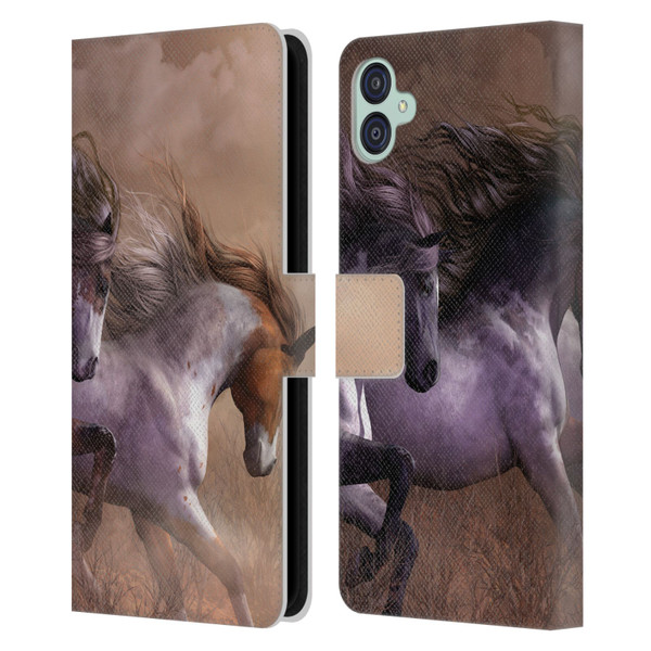 Laurie Prindle Western Stallion Run To Freedom Leather Book Wallet Case Cover For Samsung Galaxy M04 5G / A04e