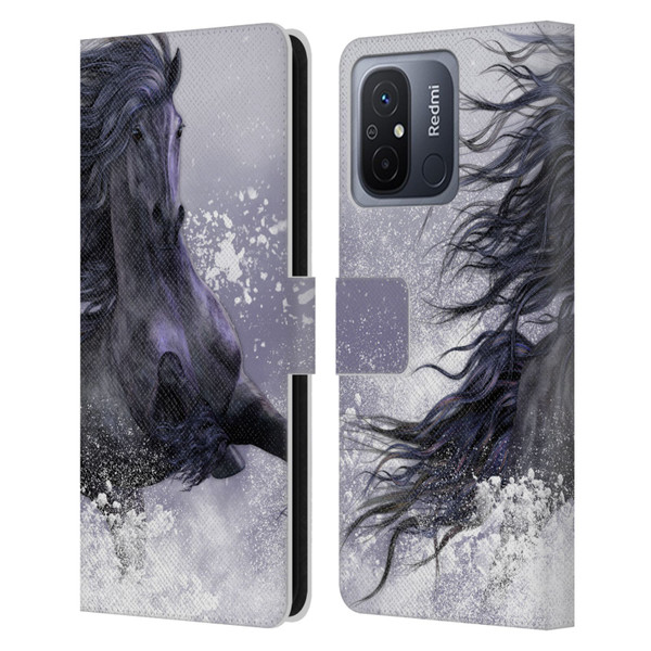 Laurie Prindle Western Stallion Winter Thunder Leather Book Wallet Case Cover For Xiaomi Redmi 12C