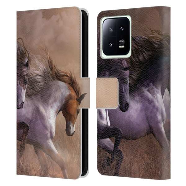 Laurie Prindle Western Stallion Run To Freedom Leather Book Wallet Case Cover For Xiaomi 13 5G