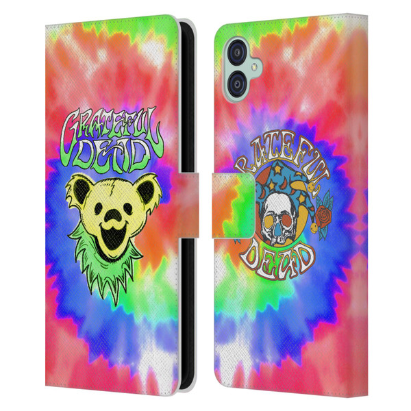 Grateful Dead Trends Bear Tie Dye Leather Book Wallet Case Cover For Samsung Galaxy M04 5G / A04e