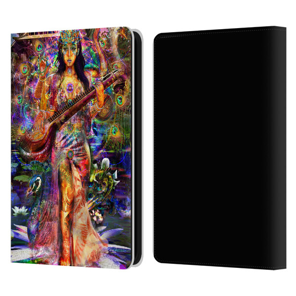 Jumbie Art Gods and Goddesses Saraswatti Leather Book Wallet Case Cover For Amazon Kindle 11th Gen 6in 2022