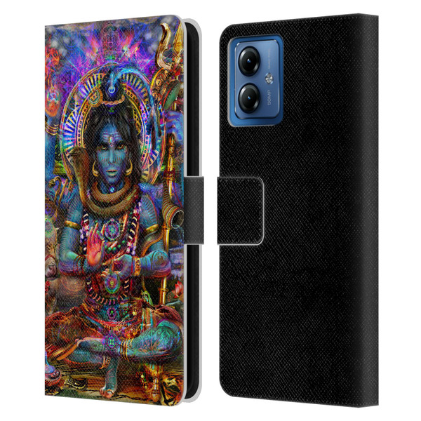 Jumbie Art Gods and Goddesses Shiva Leather Book Wallet Case Cover For Motorola Moto G14