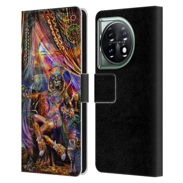 Jumbie Art Gods and Goddesses Bastet Leather Book Wallet Case Cover For OnePlus 11 5G