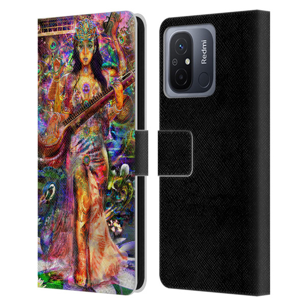 Jumbie Art Gods and Goddesses Saraswatti Leather Book Wallet Case Cover For Xiaomi Redmi 12C