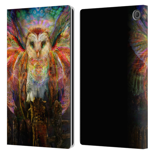 Jumbie Art Visionary Owl Leather Book Wallet Case Cover For Amazon Fire Max 11 2023