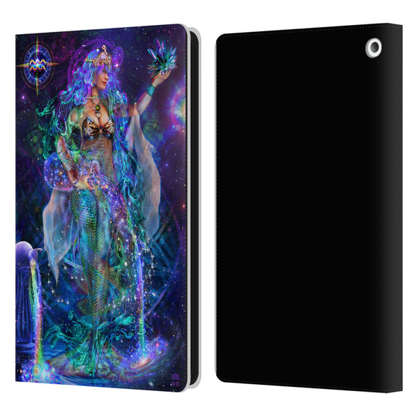Jumbie Art Visionary Aquarius Leather Book Wallet Case Cover For Amazon Fire HD 8/Fire HD 8 Plus 2020