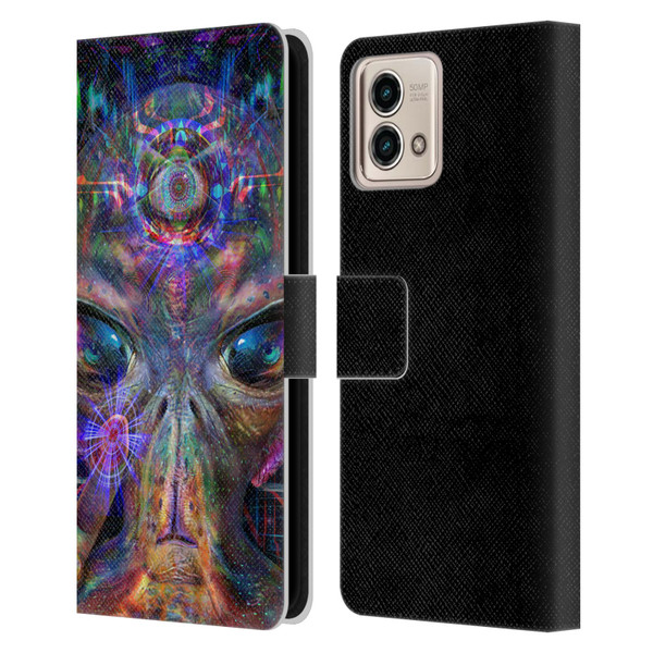 Jumbie Art Visionary Alien Leather Book Wallet Case Cover For Motorola Moto G Stylus 5G 2023