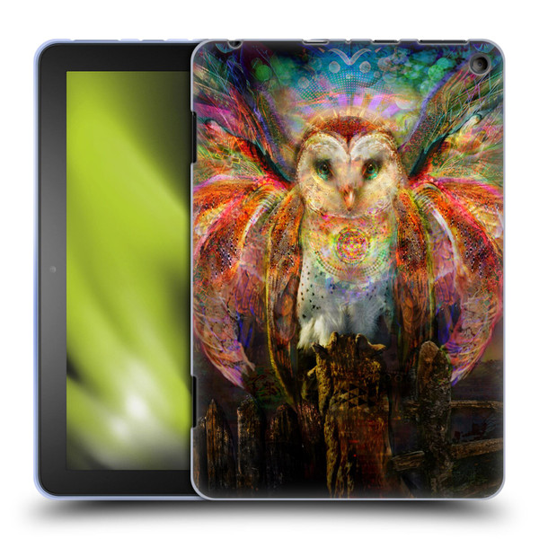 Jumbie Art Visionary Owl Soft Gel Case for Amazon Fire HD 8/Fire HD 8 Plus 2020
