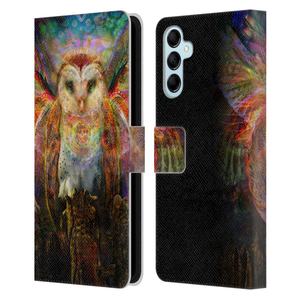 Jumbie Art Visionary Owl Leather Book Wallet Case Cover For Samsung Galaxy M14 5G