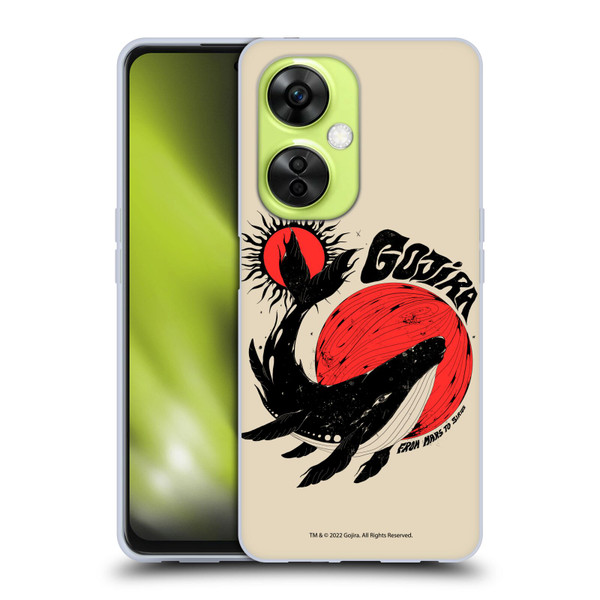 Gojira Graphics Whale Sun Moon Soft Gel Case for OnePlus Nord CE 3 Lite 5G
