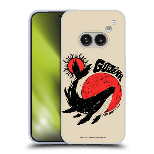 Gojira Graphics Whale Sun Moon Soft Gel Case for Nothing Phone (2a)