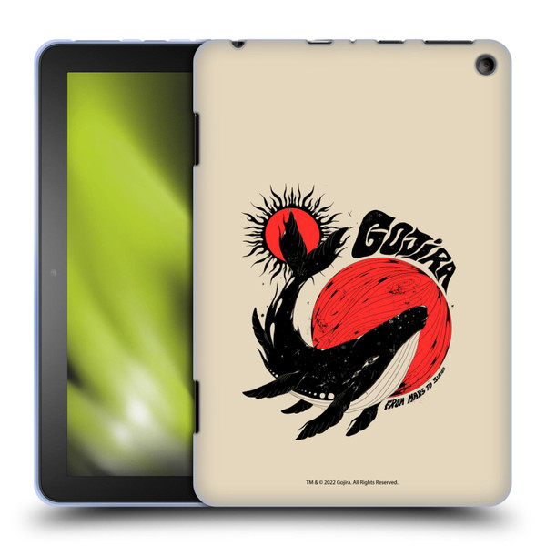 Gojira Graphics Whale Sun Moon Soft Gel Case for Amazon Fire HD 8/Fire HD 8 Plus 2020