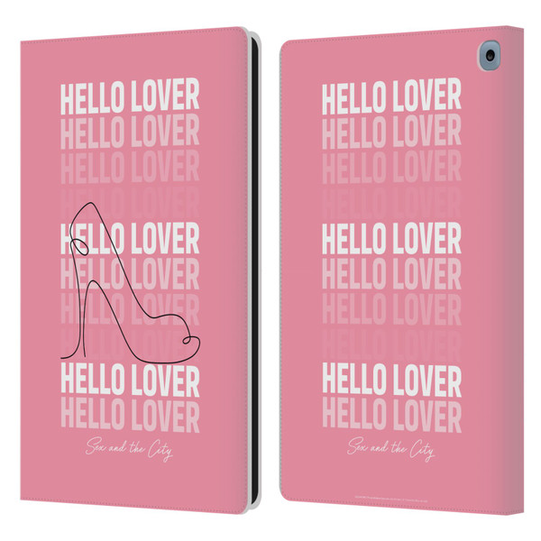 Sex and The City: Television Series Characters Hello Lover Carrie Leather Book Wallet Case Cover For Amazon Fire HD 10 / Plus 2021