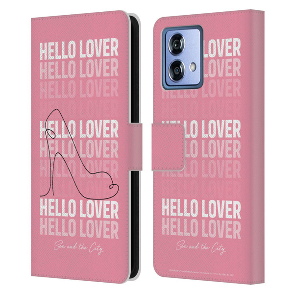 Sex and The City: Television Series Characters Hello Lover Carrie Leather Book Wallet Case Cover For Motorola Moto G84 5G