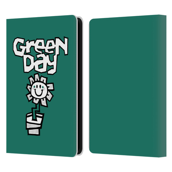 Green Day Graphics Flower Leather Book Wallet Case Cover For Amazon Kindle Paperwhite 5 (2021)