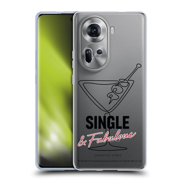 Sex and The City: Television Series Characters Single And Fabulous Samantha Soft Gel Case for OPPO Reno11