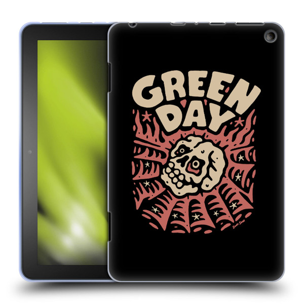 Green Day Graphics Skull Spider Soft Gel Case for Amazon Fire HD 8/Fire HD 8 Plus 2020