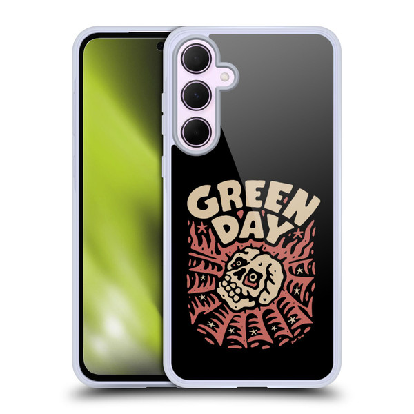 Green Day Graphics Skull Spider Soft Gel Case for Samsung Galaxy A35 5G