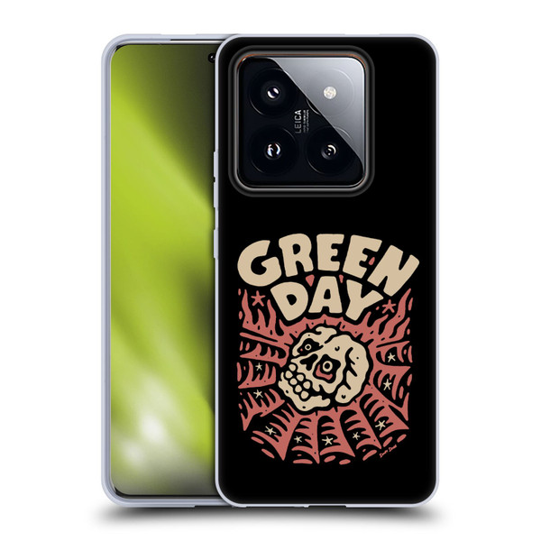 Green Day Graphics Skull Spider Soft Gel Case for Xiaomi 14 Pro