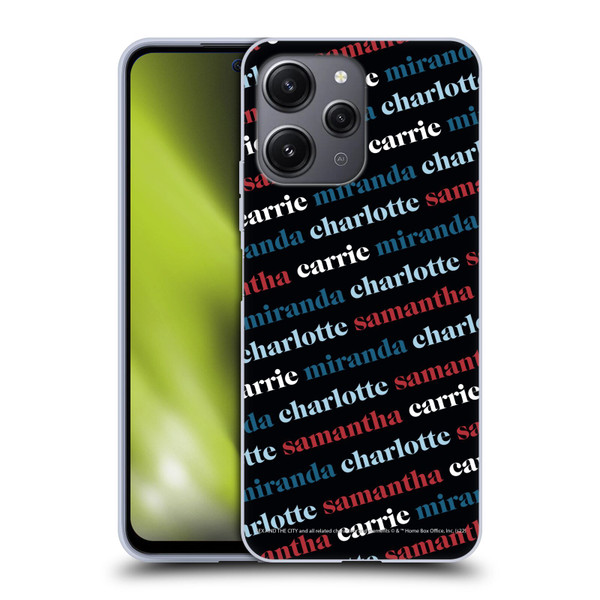 Sex and The City: Television Series Graphics Name Pattern 2 Soft Gel Case for Xiaomi Redmi 12