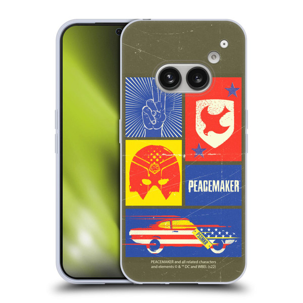 Peacemaker: Television Series Graphics Icons Soft Gel Case for Nothing Phone (2a)