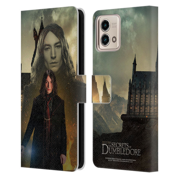 Fantastic Beasts: Secrets of Dumbledore Character Art Credence Barebone Leather Book Wallet Case Cover For Motorola Moto G Stylus 5G 2023