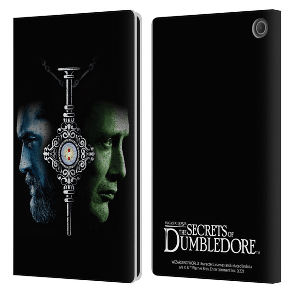 Fantastic Beasts: Secrets of Dumbledore Graphic Core Dumbledore And Grindelwald Leather Book Wallet Case Cover For Amazon Fire Max 11 2023