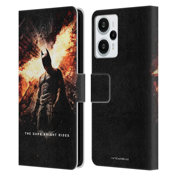 The Dark Knight Rises Key Art Batman Poster Leather Book Wallet Case Cover For Xiaomi Redmi Note 12T