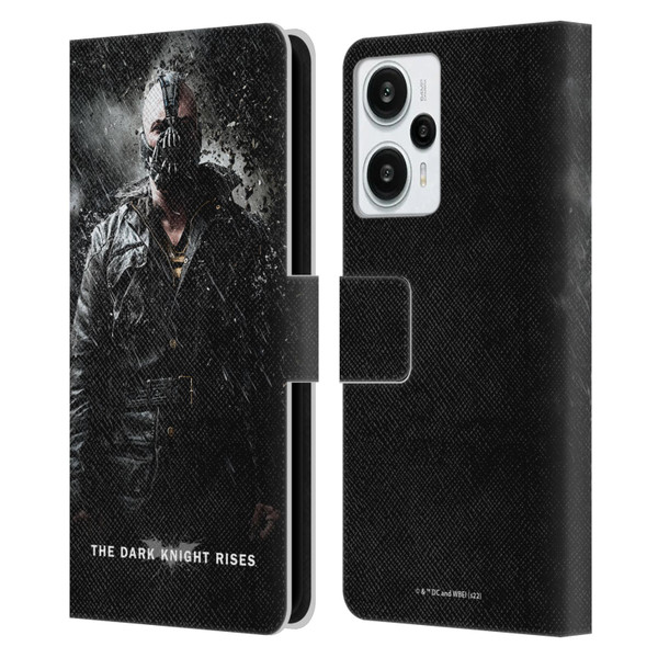 The Dark Knight Rises Key Art Bane Rain Poster Leather Book Wallet Case Cover For Xiaomi Redmi Note 12T