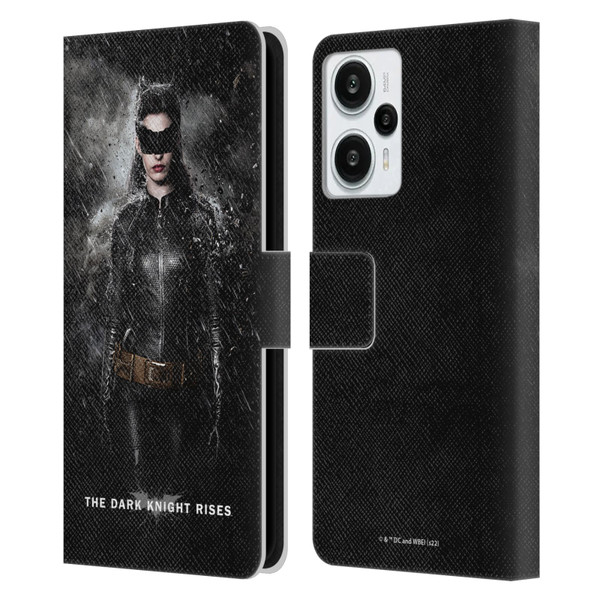 The Dark Knight Rises Key Art Catwoman Rain Poster Leather Book Wallet Case Cover For Xiaomi Redmi Note 12T