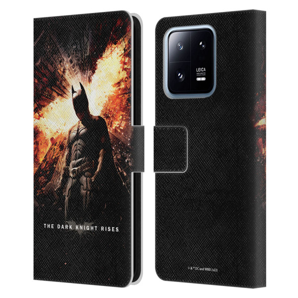 The Dark Knight Rises Key Art Batman Poster Leather Book Wallet Case Cover For Xiaomi 13 Pro 5G