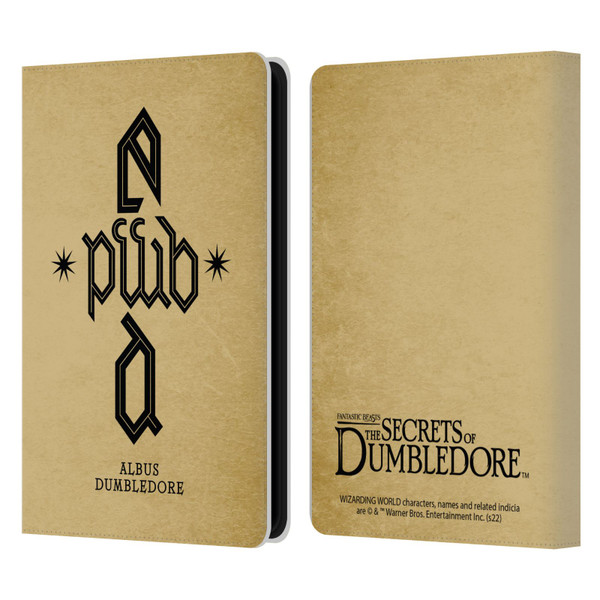 Fantastic Beasts: Secrets of Dumbledore Graphics Dumbledore's Monogram Leather Book Wallet Case Cover For Amazon Kindle Paperwhite 5 (2021)
