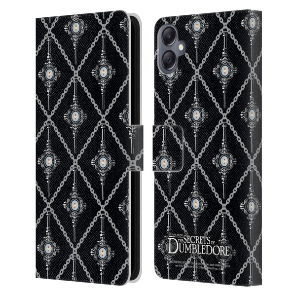 Fantastic Beasts: Secrets of Dumbledore Graphics Blood Troth Pattern Leather Book Wallet Case Cover For Samsung Galaxy A05