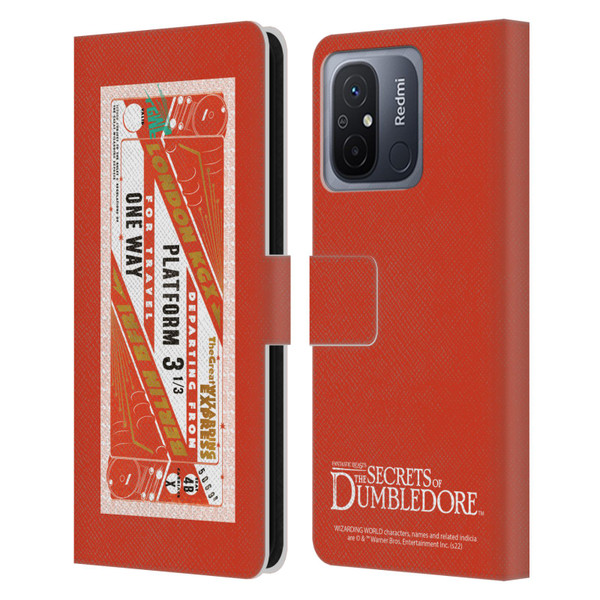 Fantastic Beasts: Secrets of Dumbledore Graphics Train Ticket Leather Book Wallet Case Cover For Xiaomi Redmi 12C