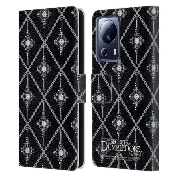 Fantastic Beasts: Secrets of Dumbledore Graphics Blood Troth Pattern Leather Book Wallet Case Cover For Xiaomi 13 Lite 5G