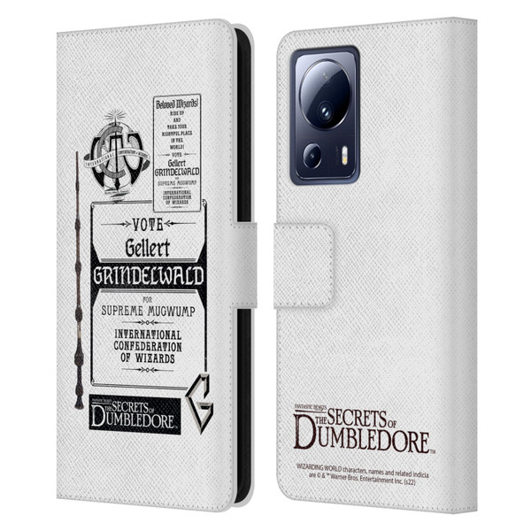Fantastic Beasts: Secrets of Dumbledore Graphics Gellert Grindelwald Leather Book Wallet Case Cover For Xiaomi 13 Lite 5G