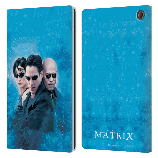 The Matrix Key Art Group 3 Leather Book Wallet Case Cover For Amazon Fire Max 11 2023