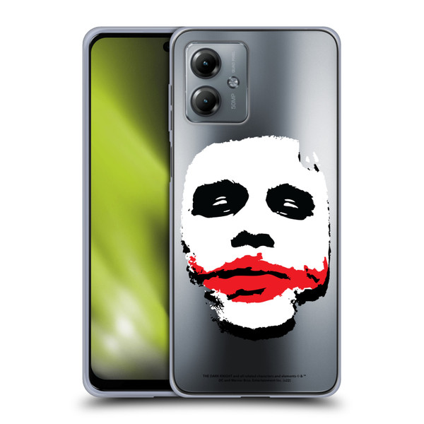 The Dark Knight Character Art Joker Face Soft Gel Case for Motorola Moto G14